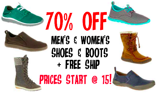 70% off boots and shoes