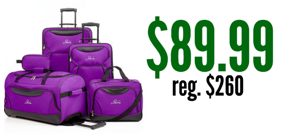 5-piece Luggage Set $89.99 (reg. $260)