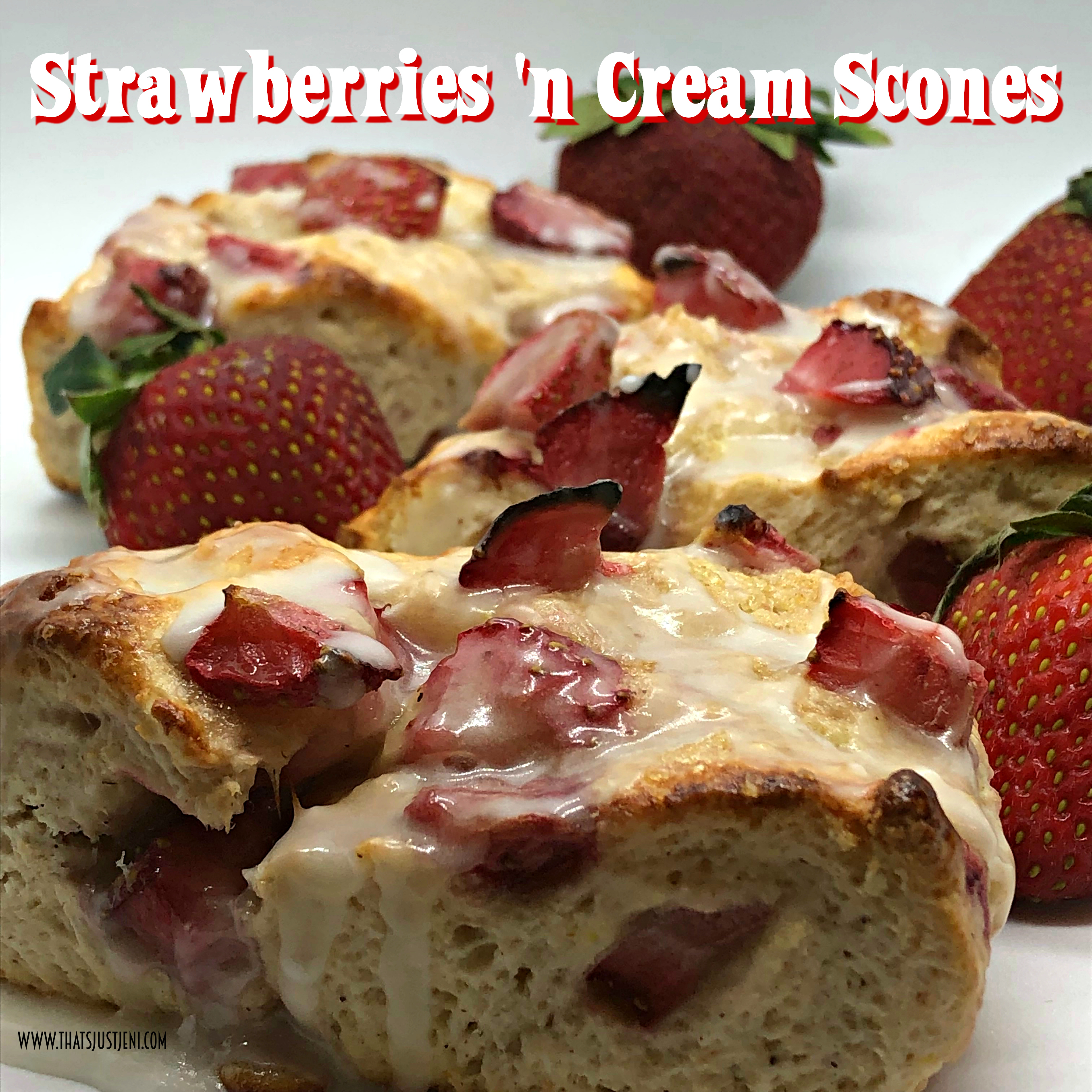 Strawberries 'n Cream Scones